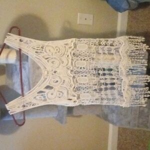 Cream Colored Crochet Tank - Like New
